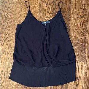 Theory black silk top